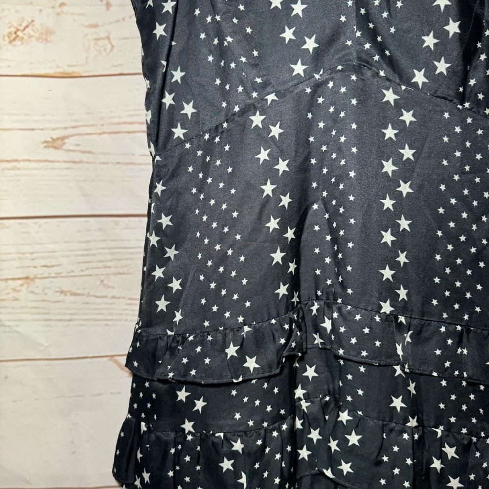 LoveShackFancy • Mini Dress • Higgins • Black Satin • Silk Blend • MSRP $595 - Picture 8 of 12